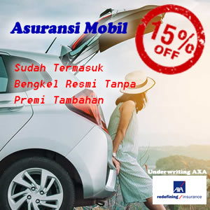 Asuransi mobil AXA diskon15
